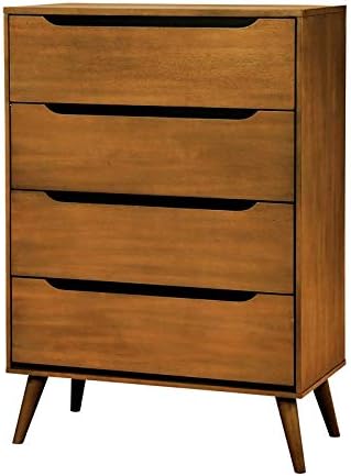 Gray 4-Drawer Wood Chest E385