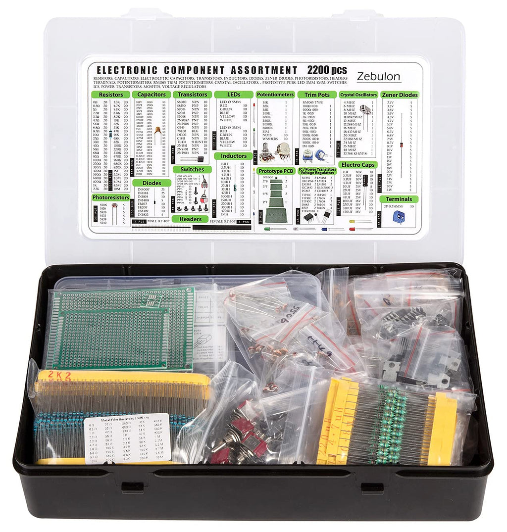 2200 pcs Electronic Component Assortment Kit E51677
