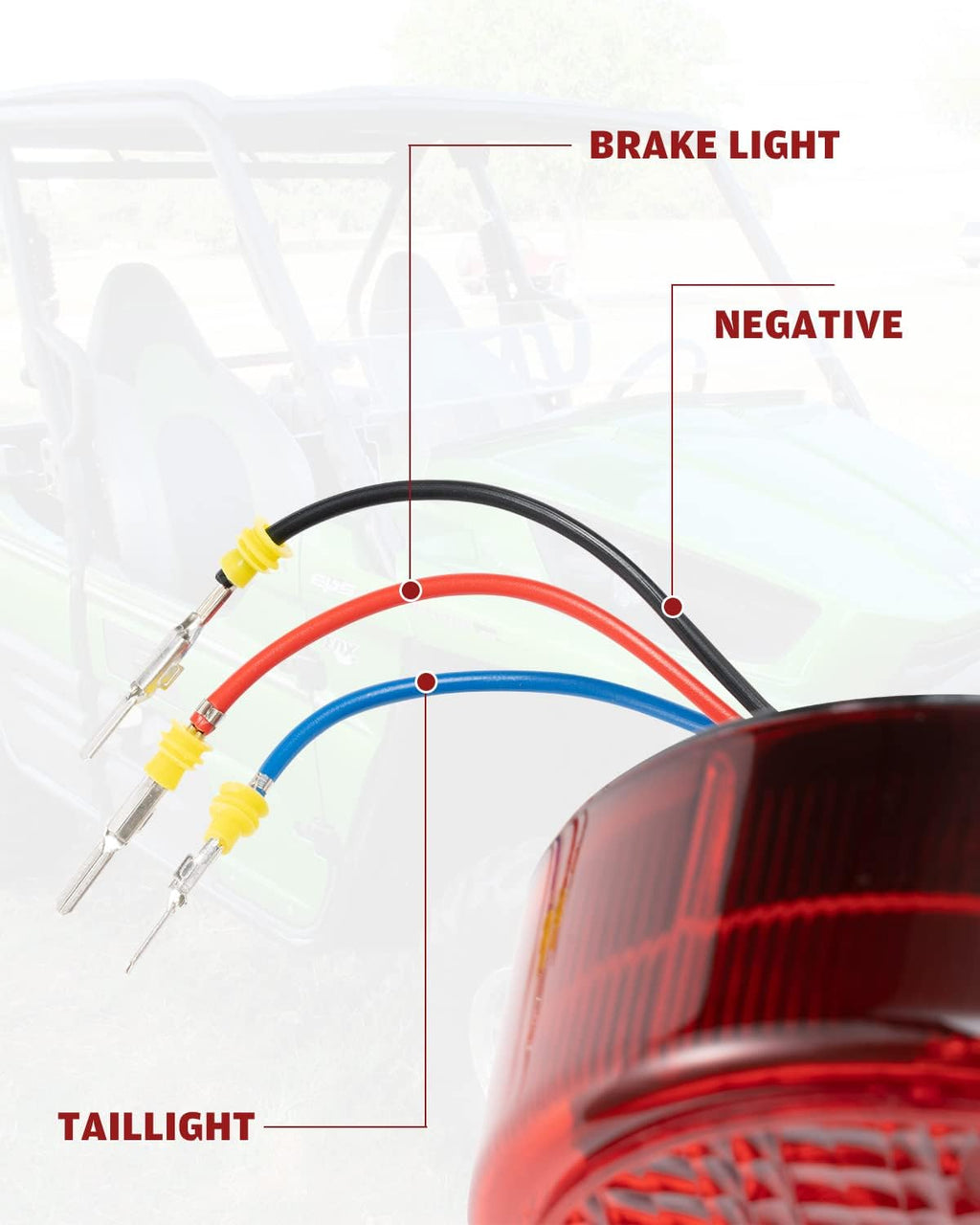 LED Tail Light for Kawasaki Teryx Teryx4, Waterproof Red Brake Stop Taillight S417791