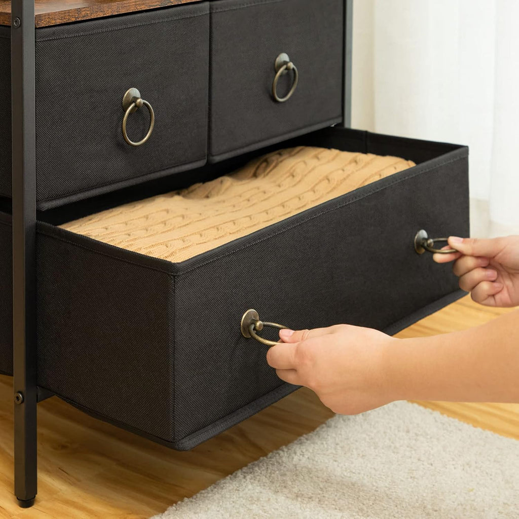3 Drawer Steel Frame Storage Tower with Open Shelve N64986
