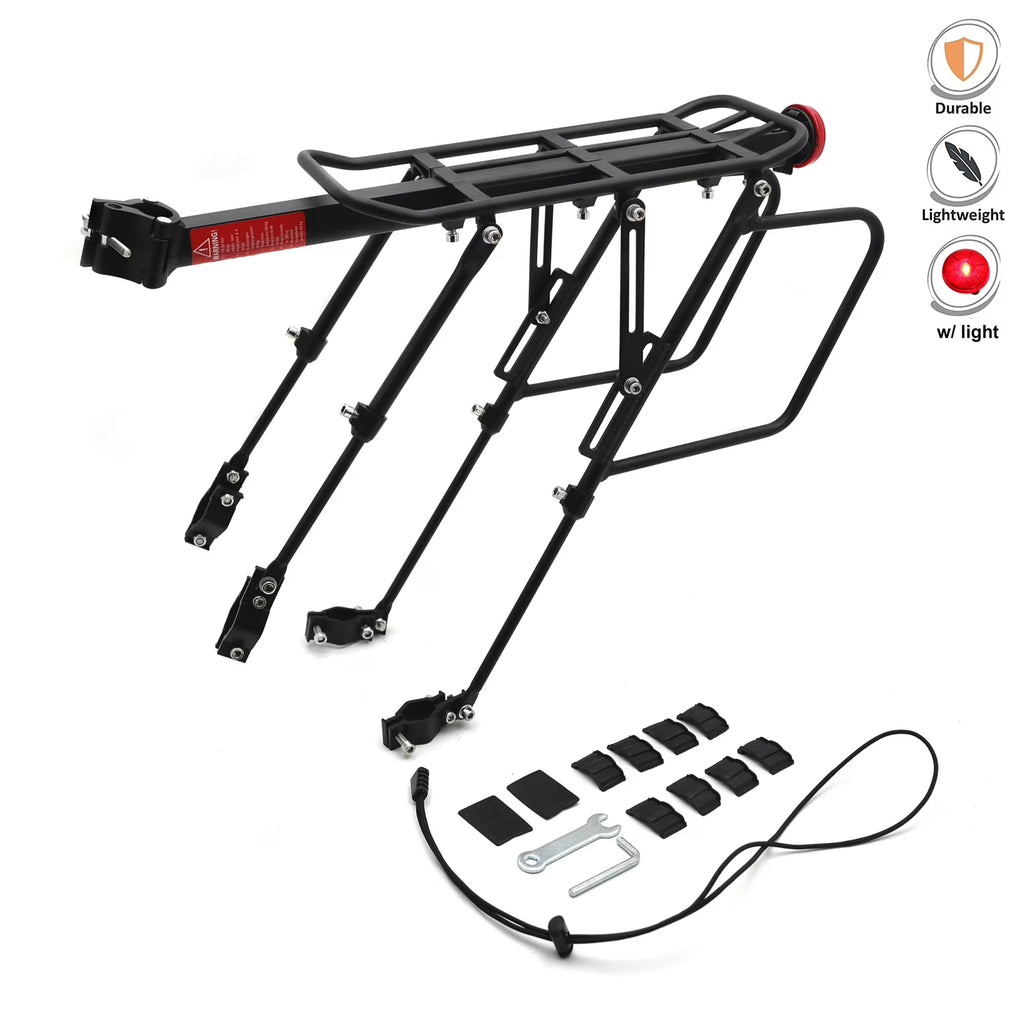 Mountain Bike Rear Rack Luggage Carrier with Light 45KG Z565