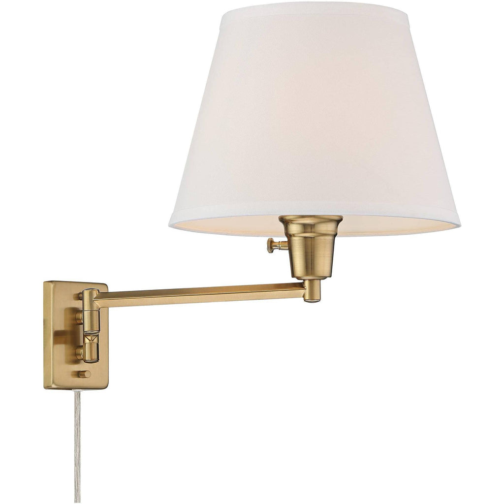 Antique Brass Swing Arm Wall Lamp Set of 2 A342841