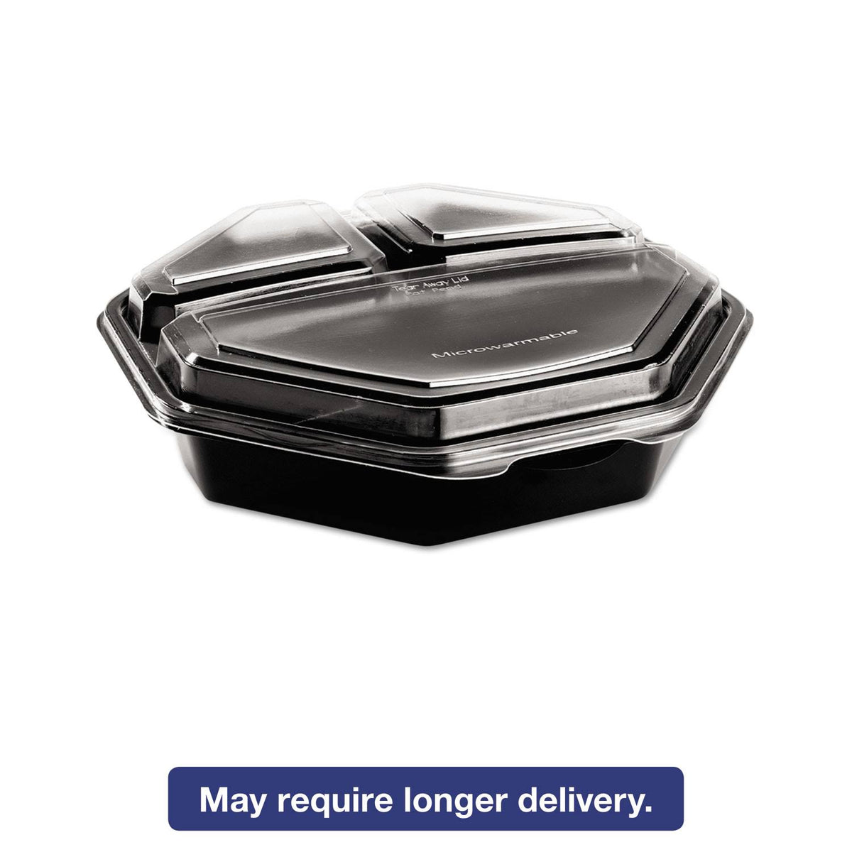 Black/Clear 36oz Container, 100/Carton Q717476