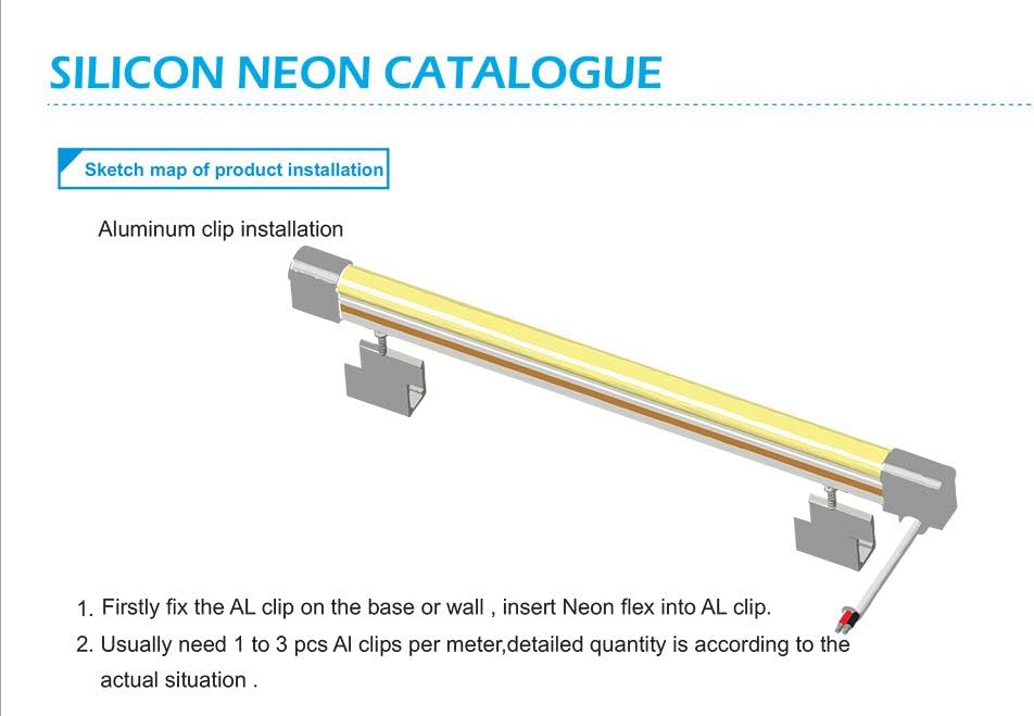 24V RGB LED Neon Strip Light Waterproof IP67, 5M/16.4ft, Pack of 2 M383248