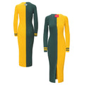 Green Bay Packers Knit Button-Up Sweater Dress M925060