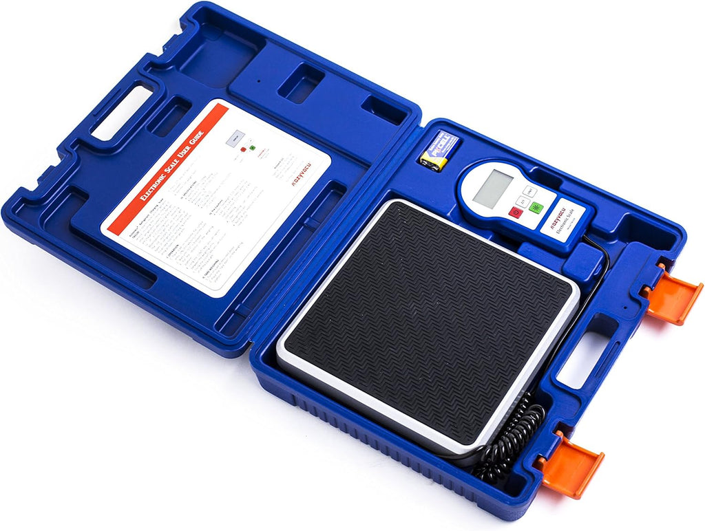 220lbs Digital Electronic Refrigerant Charging Weight Scales with Backlighting LCD Display, Carrying Case, Pack of 2 C39992