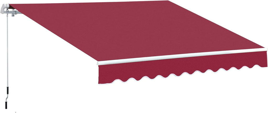 Retractable Patio Awning Canopy with Manual Crank Handle R746