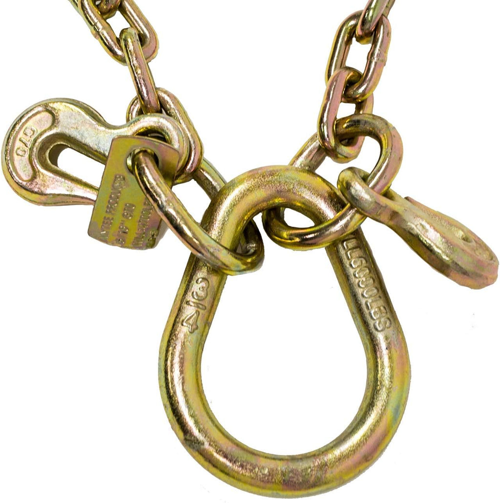 8" Medium J Hooks Chain Bridle with Grab Hooks 2' Legs (2 Pack) F2702