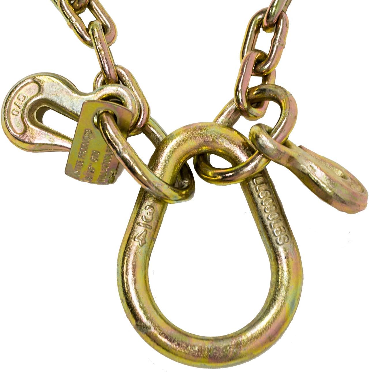 8" Medium J Hooks Chain Bridle with Grab Hooks 2' Legs (2 Pack) F2702