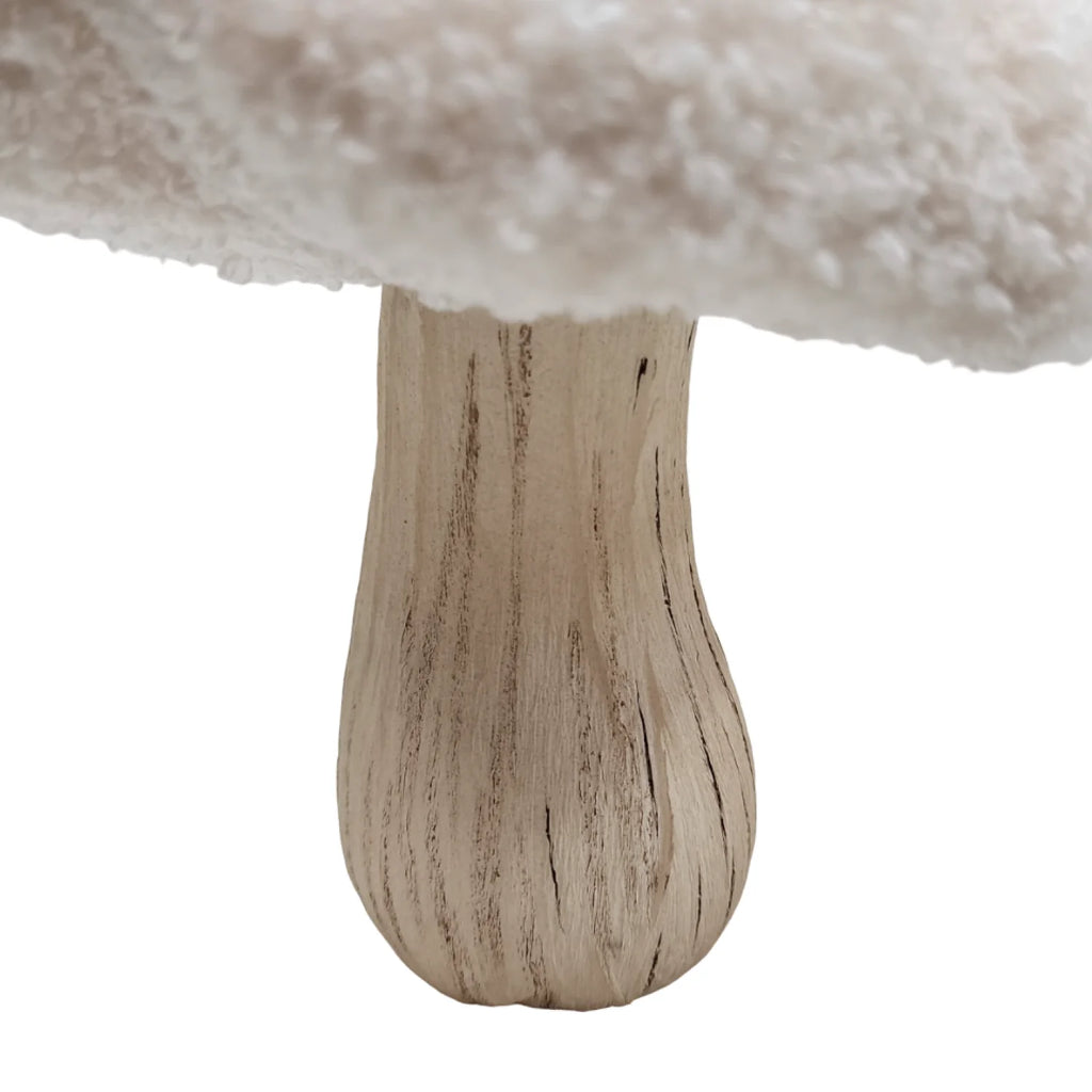 Cream Sherpa Mushroom Decor G299