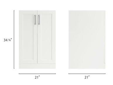 White 2-Door Home Bar Cabinet I742228
