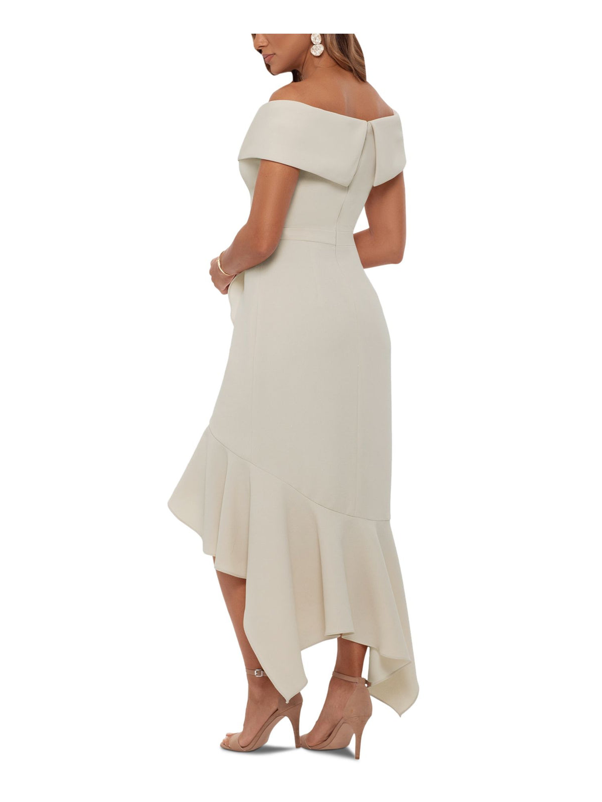Ivory Off Shoulder Maxi Dress V714