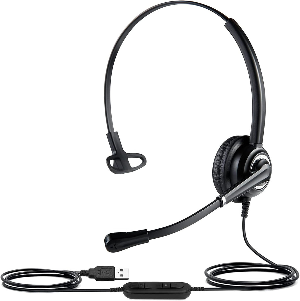 USB Headset with Mute Button and Noise Isolation Microphone, Pack of 2 W858054