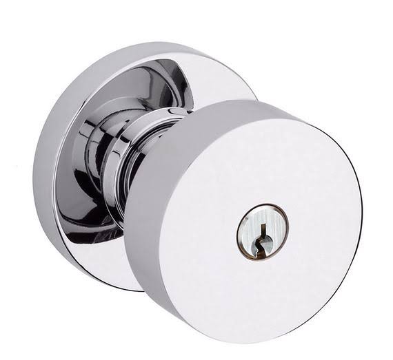 Keyed Entry Knobset for 2-1/4 inch Thick Doors Satin Brass V37572