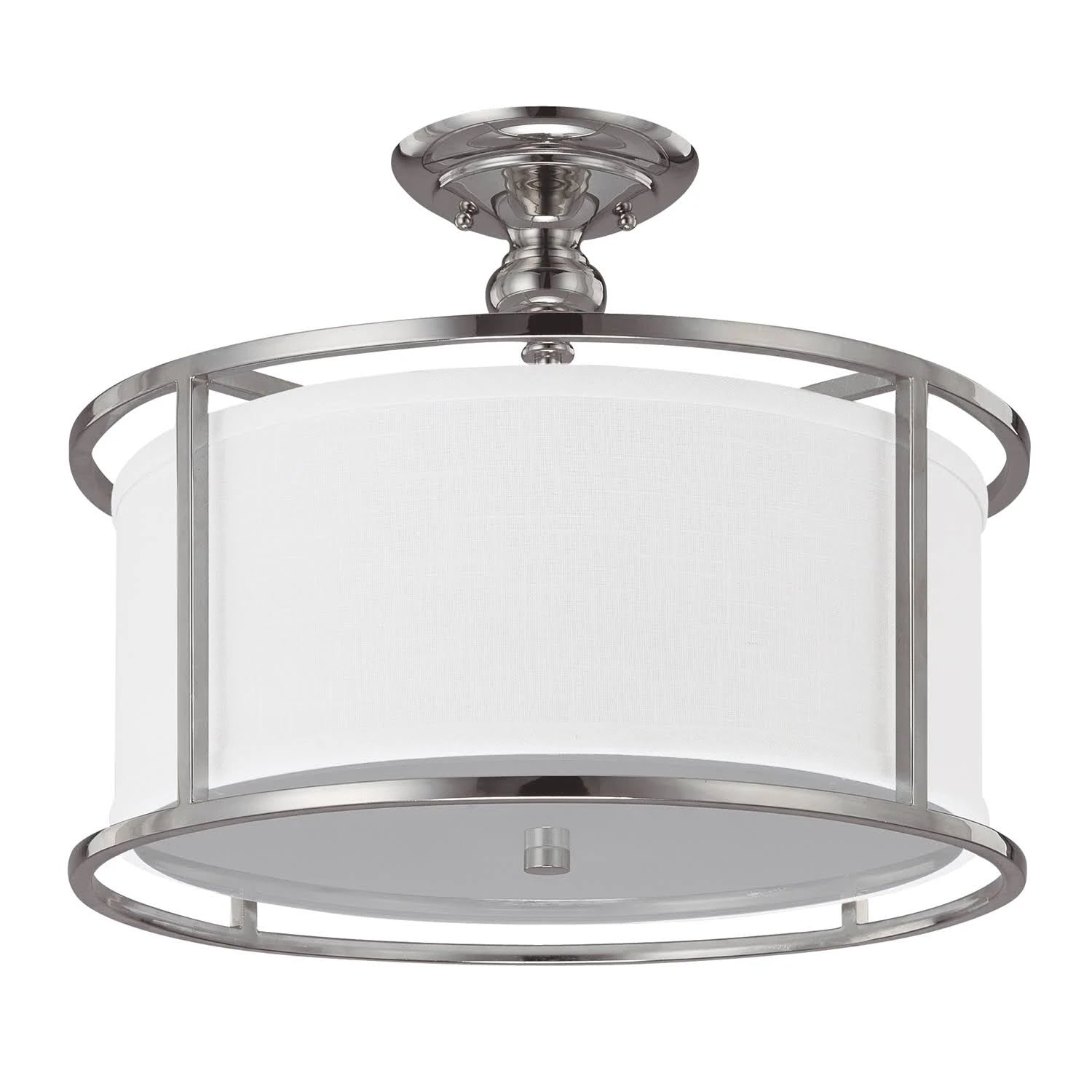 Polished Nickel 3 Light Semi-Flush K273