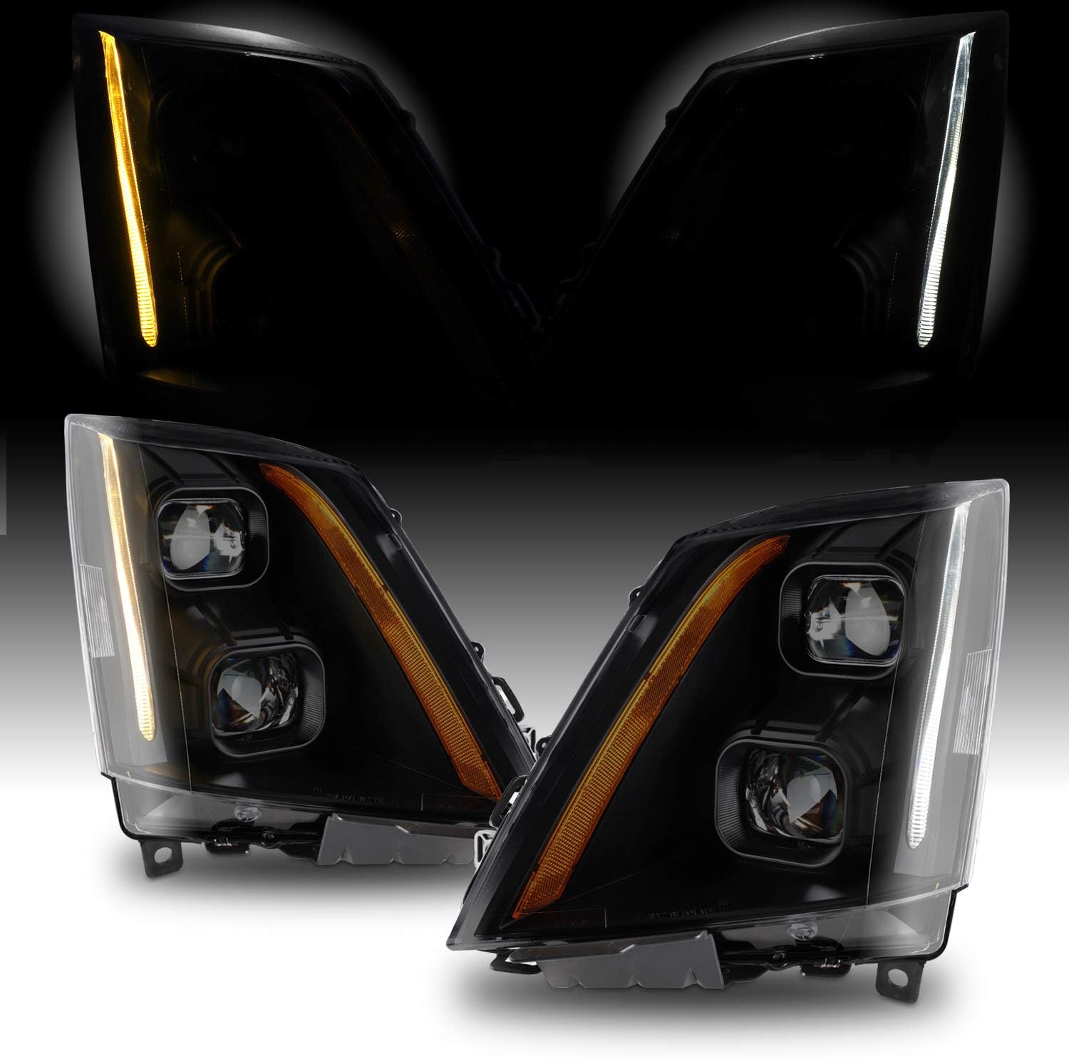 Dual Projector Black Housing LED Headlights D1367