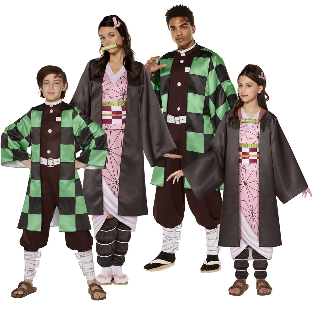 Demon Slayer Tanjiro Halloween Costume Male Adult Multi-Color K365079