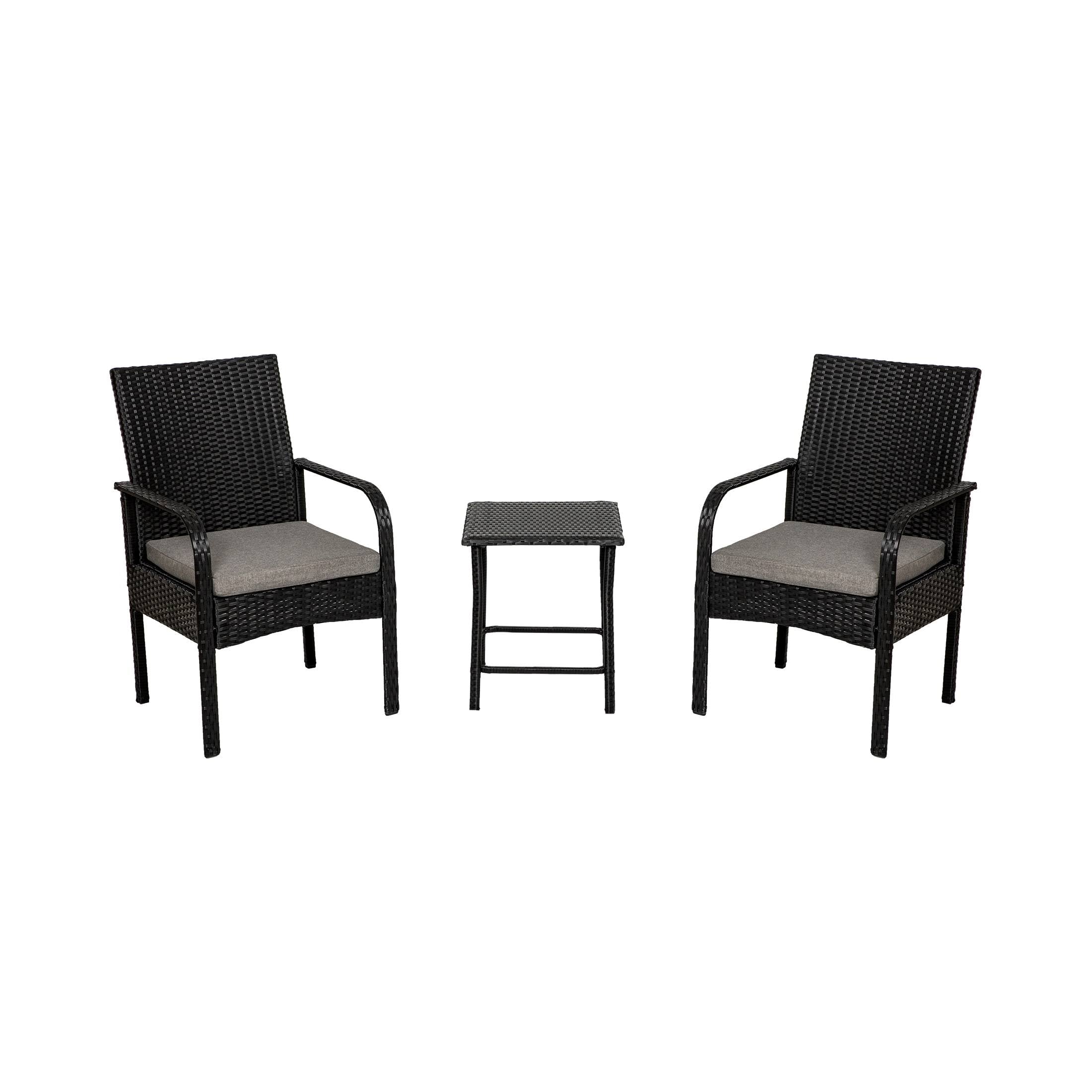 Beige 3-Piece Rattan Wicker Seating Set C187