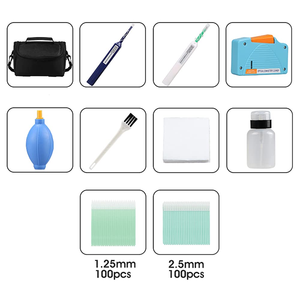 Optic Fiber Cleaning Pens & Cassette for FC SC ST LC MU Connectors Pack of 2 D276