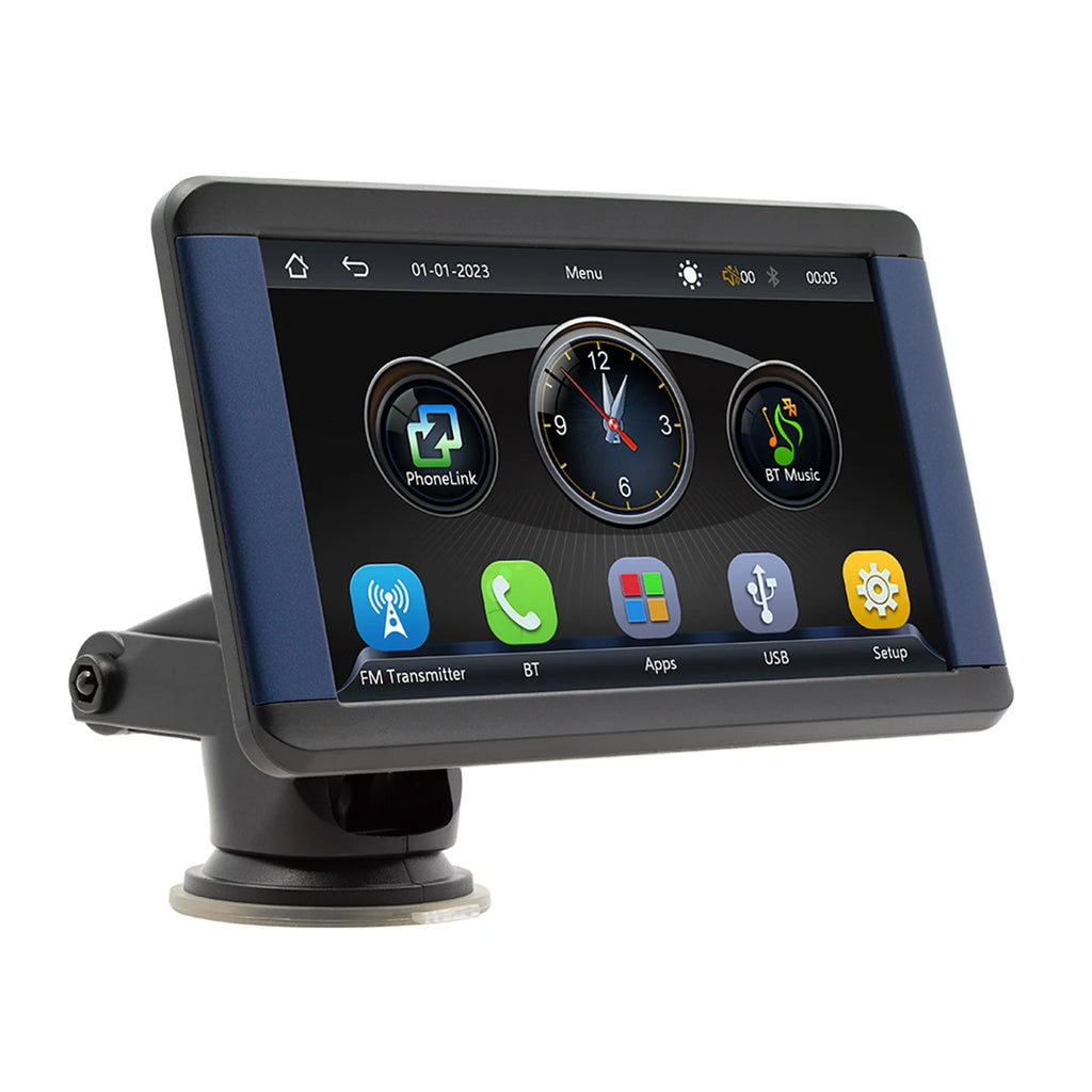 7" Portable Bluetooth Car MP5 Player Monitor Wireless Carplay Camera K784200