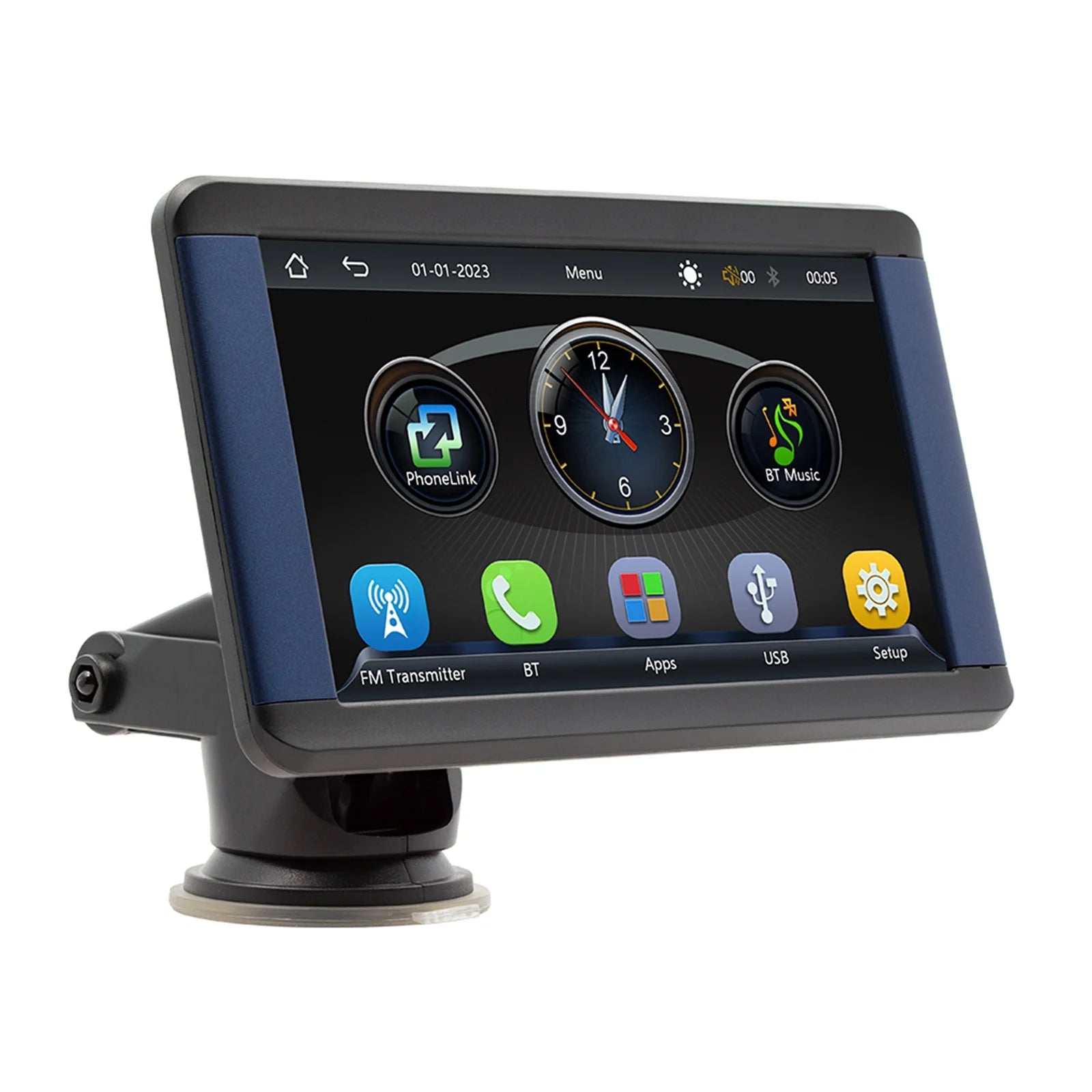 7" Portable Bluetooth Car MP5 Player Monitor Wireless Carplay Camera K784200