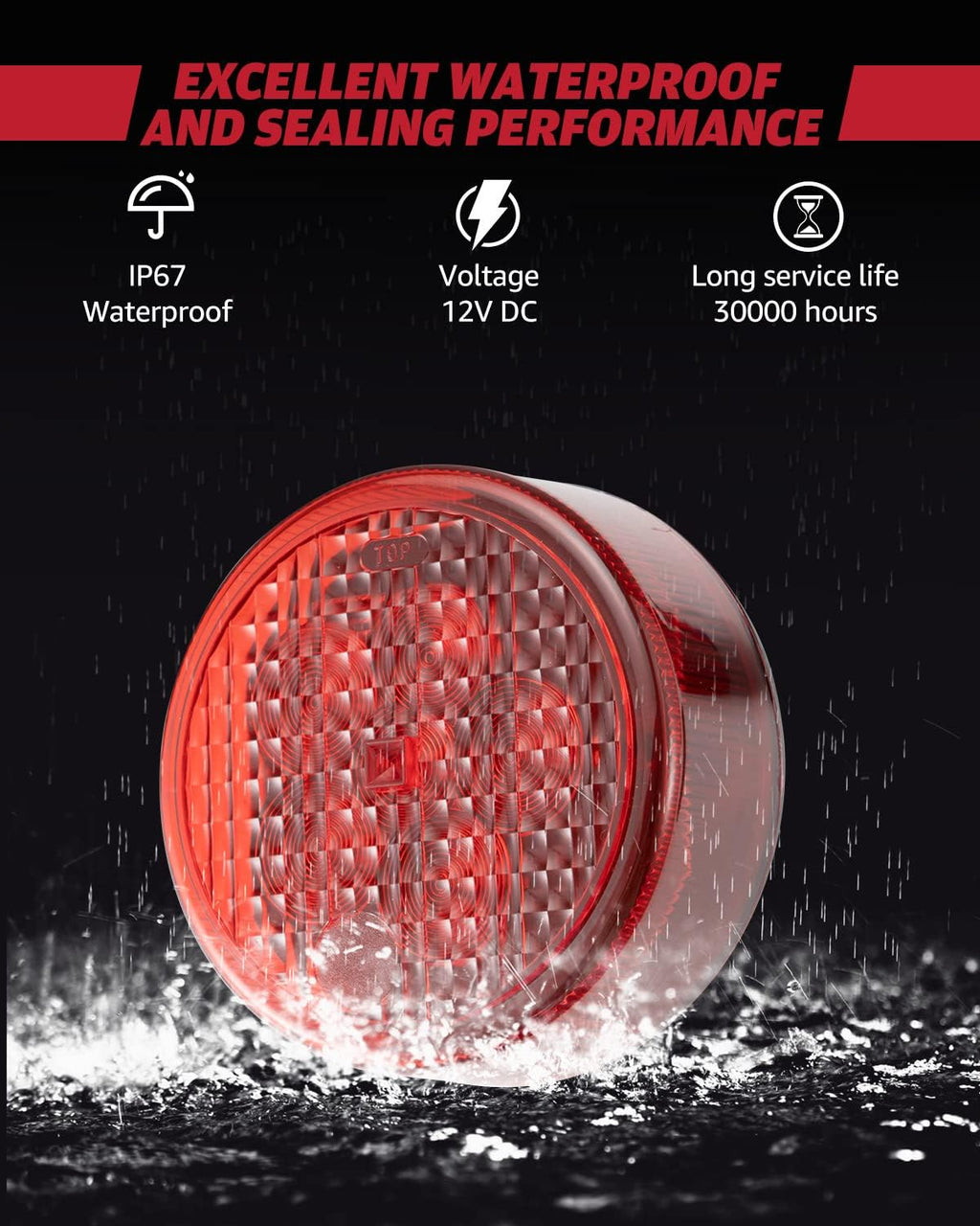LED Tail Light for Kawasaki Teryx Teryx4, Waterproof Red Brake Stop Taillight S417791