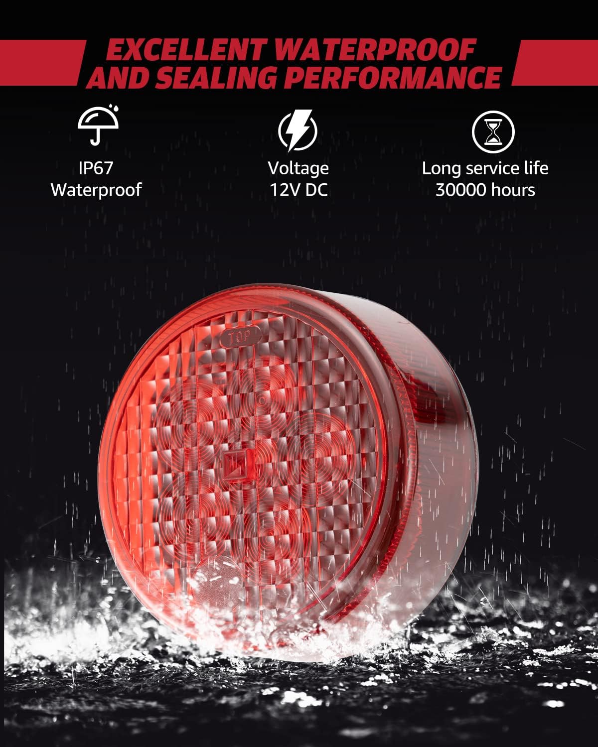 LED Tail Light for Kawasaki Teryx Teryx4, Waterproof Red Brake Stop Taillight S417791