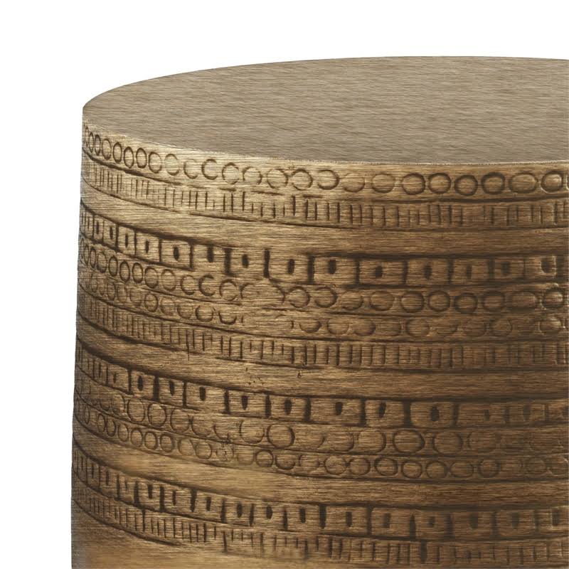Antique Gold Metal Accent Table N80742