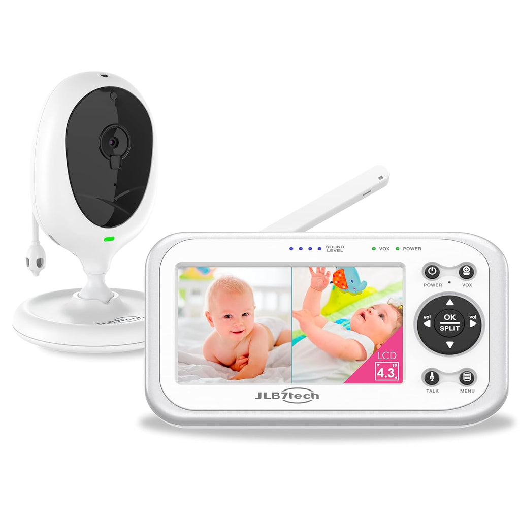 4.3 Split Screen Video Baby Monitor with 2 Cameras and Audio O65856