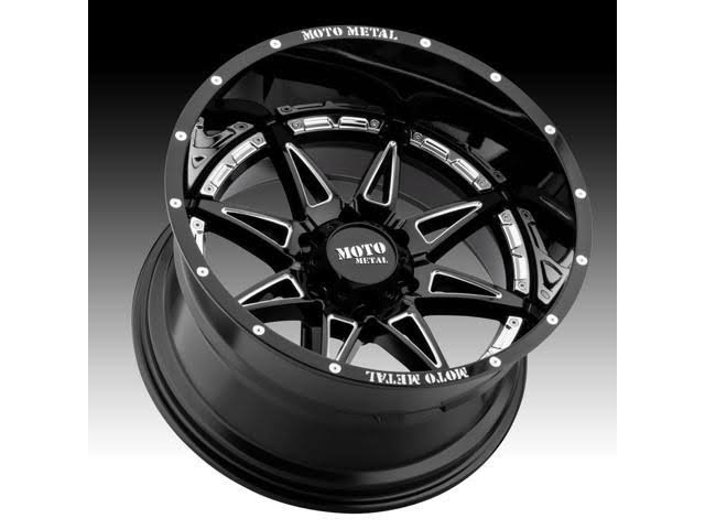 Gloss Black Milled 20x9 Wheel L7520