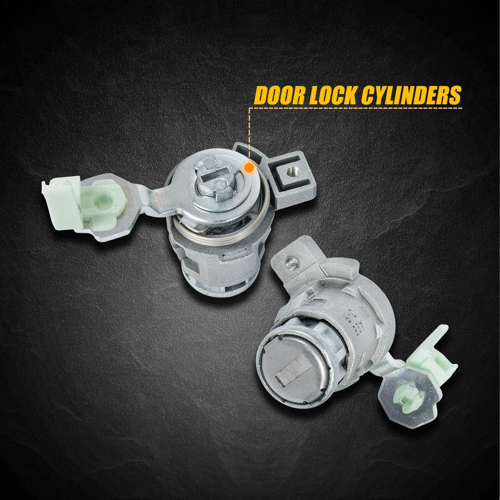 Ignition Switch Cylinder and 2 Door Lock Cylinders With 2 keys Pack of 2 Y214