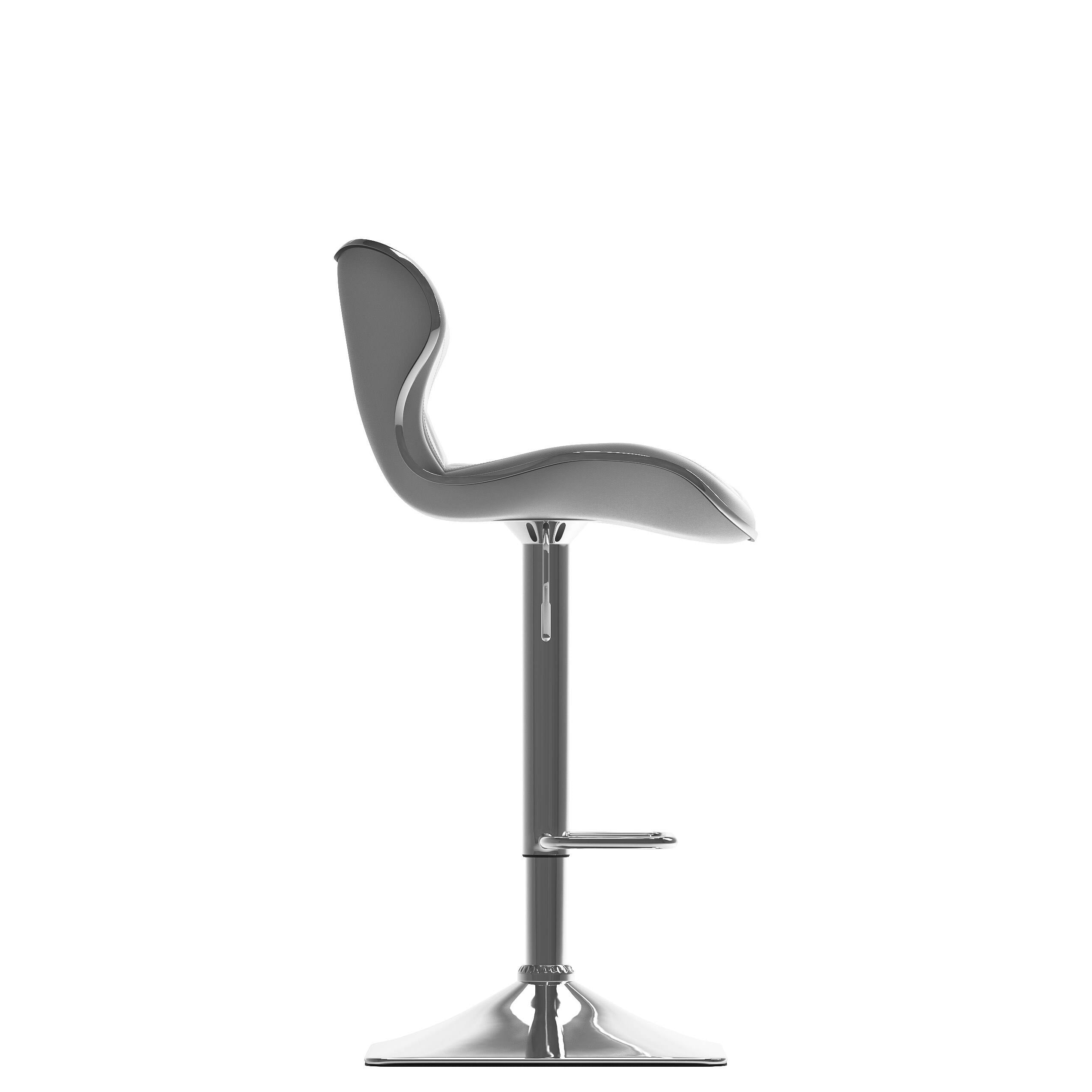 Adjustable Bar Stool (Set of 2) (Black) O754