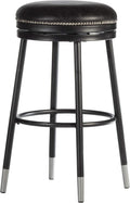 Black Metal Bar Height Stool W42716