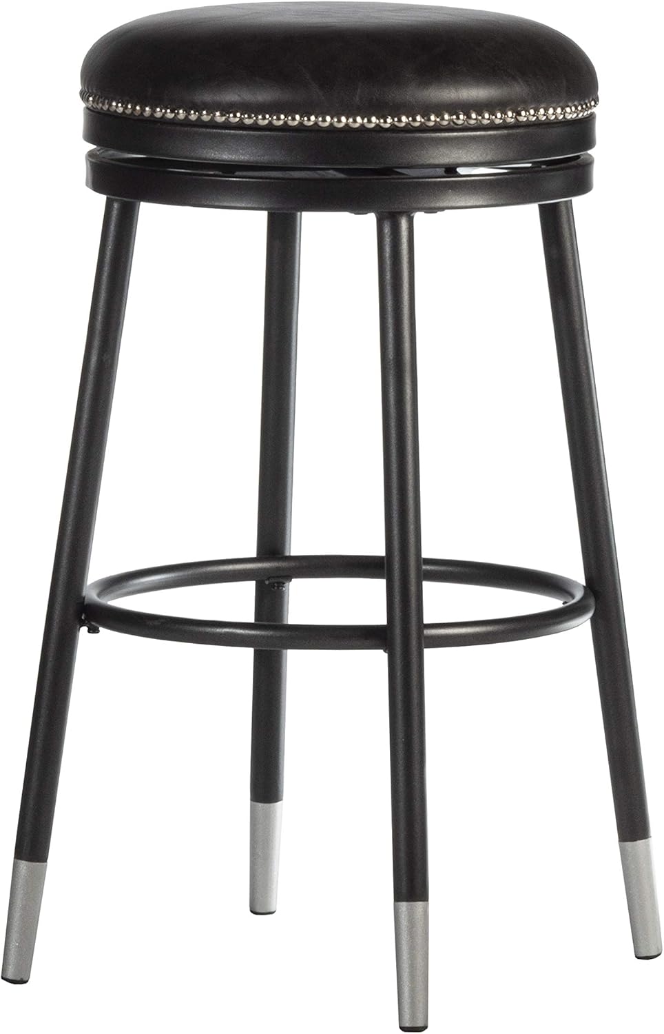 Black Metal Bar Height Stool W42716