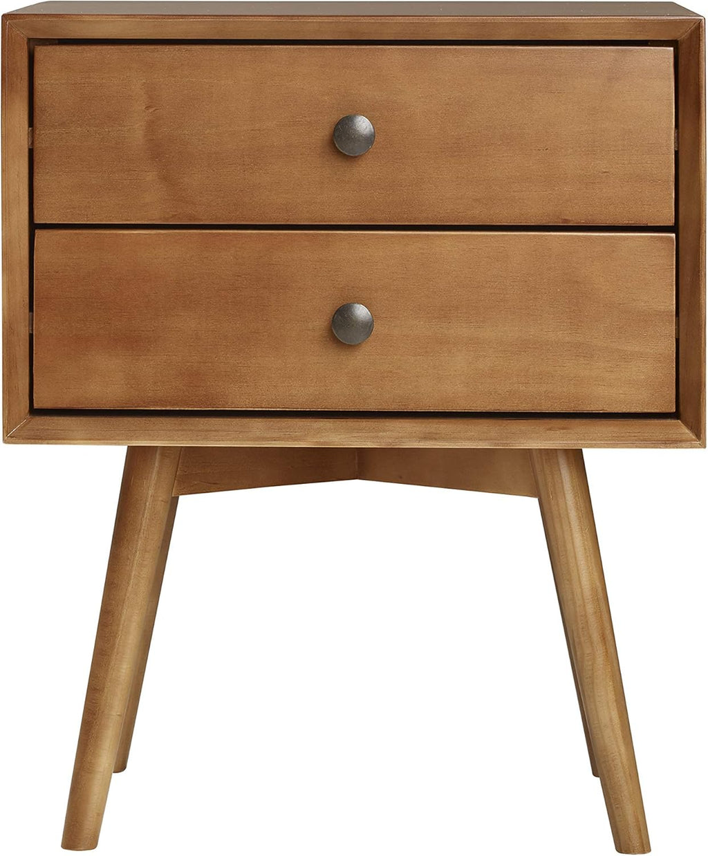 2 Drawer Solid Wood Nightstand Caramel X206