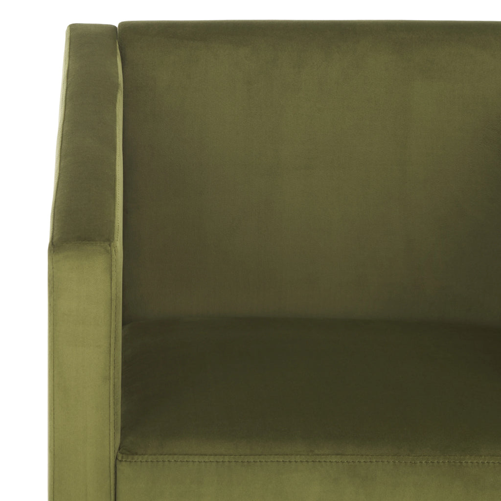 Olive Green Velvet Accent Chairs T715382