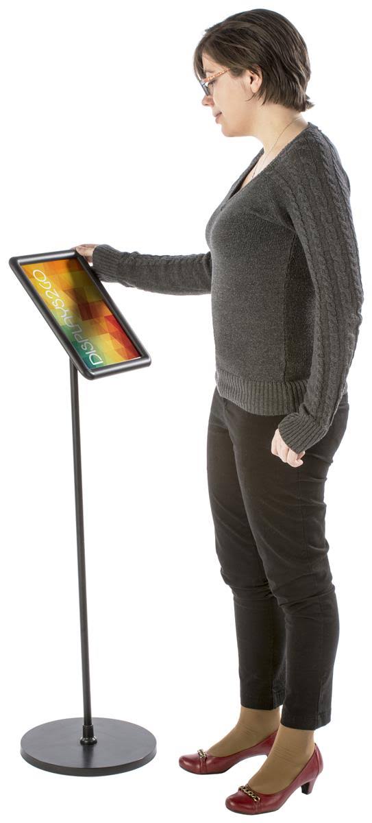 Black Tilting Floor Sign Frame S147