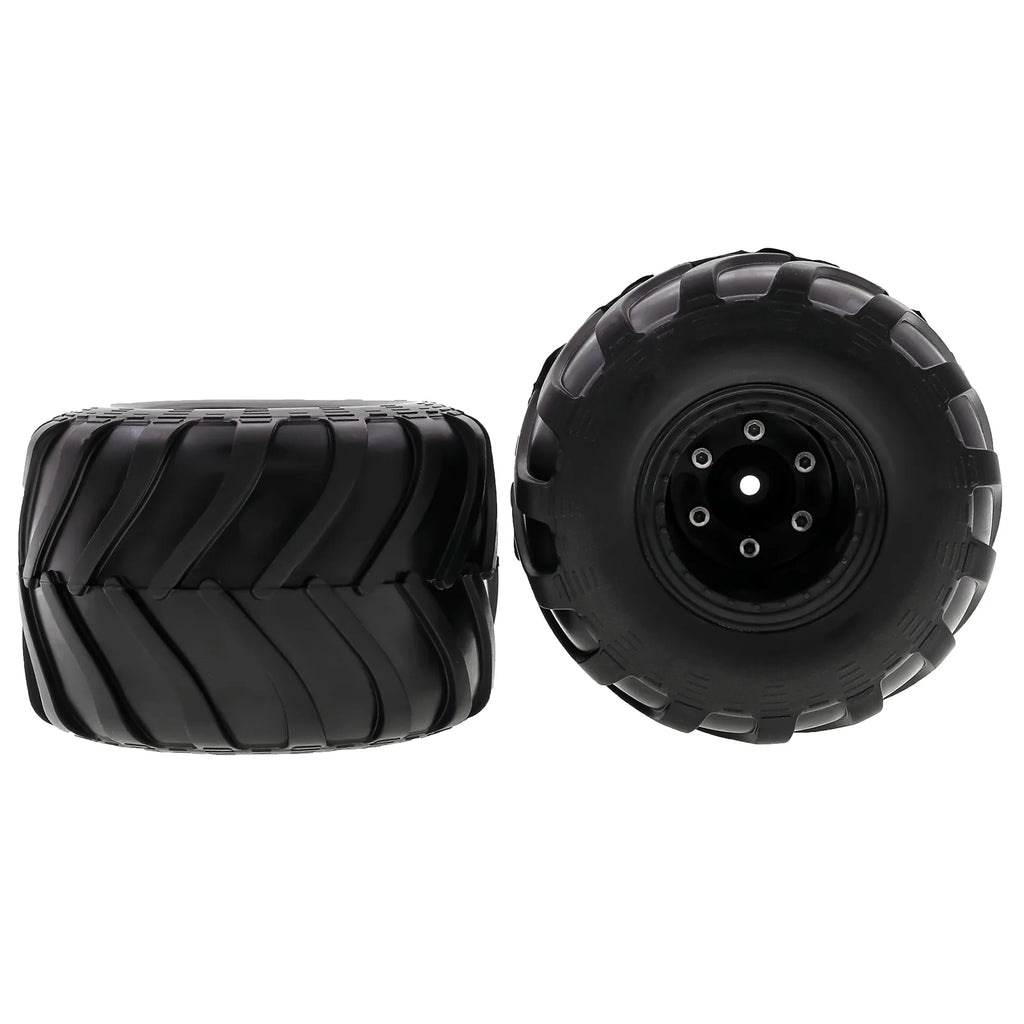Black Rubber Car Tires 4PCS 72*49mm D6586