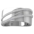 14K White Gold Diamond Wedding Band Ring Size 5 T332
