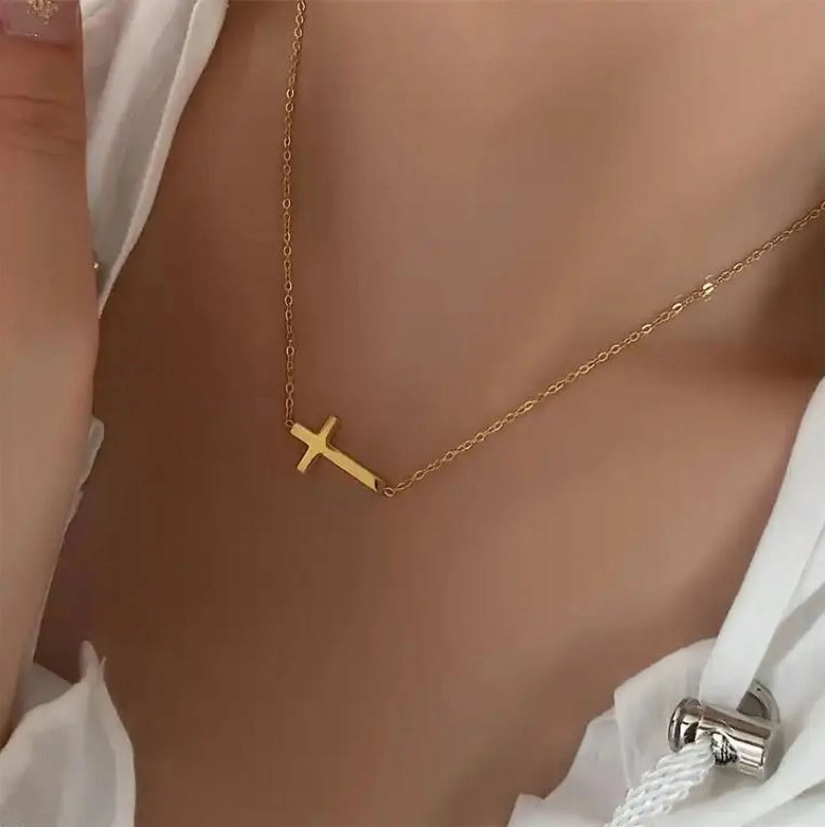18K Gold Plated Stainless Steel Necklace Pendant Necklace F896