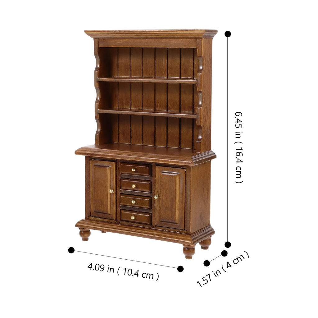Walnut Color Wooden Doll House Bookcase T1787