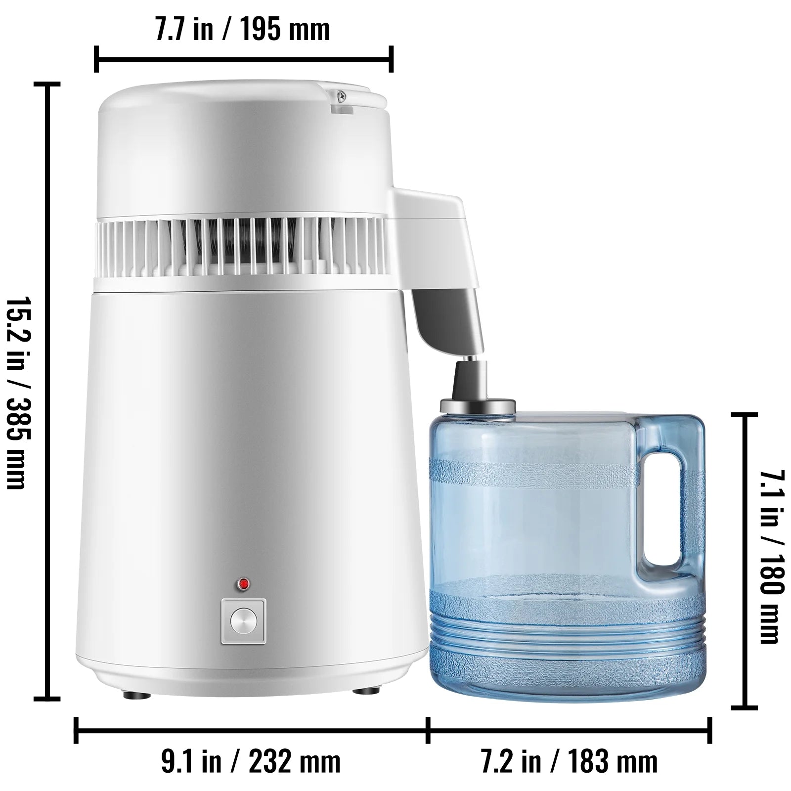 Stainless Steel Water Distiller 1.1 Gallon/4 L Countertop B104226