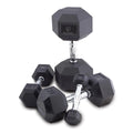 Rubber Encased Hex Dumbbells 60 lb. I750385