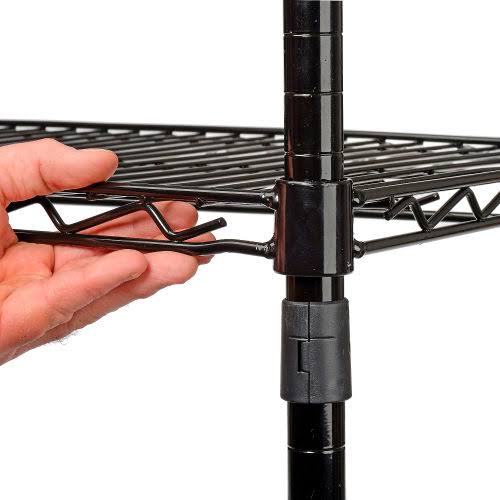 Black Epoxy Wire Shelving Unit V80469