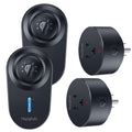 Black Wireless Remote Control Electrical Outlet Switch, 15A/1500W Q32758