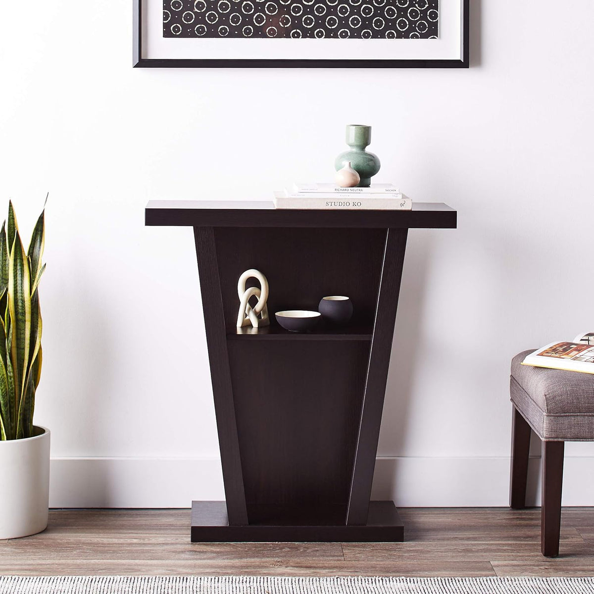 Cappuccino Console Entry Table F739