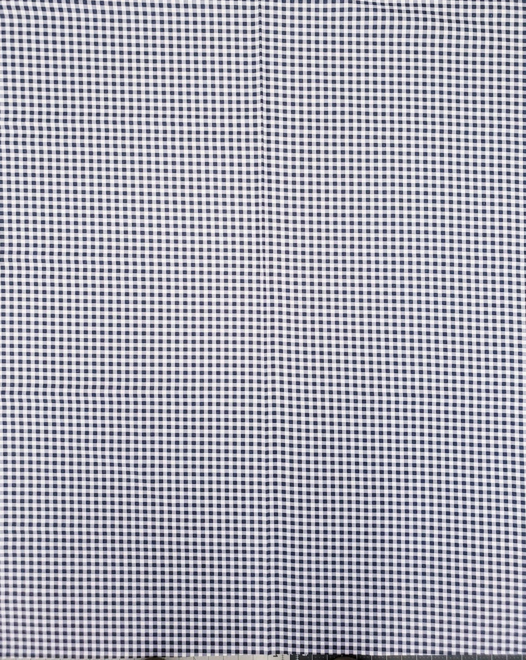 Navy Blue White Checked Gingham Curtain Panels Set of 2 24 Inch Long Q426