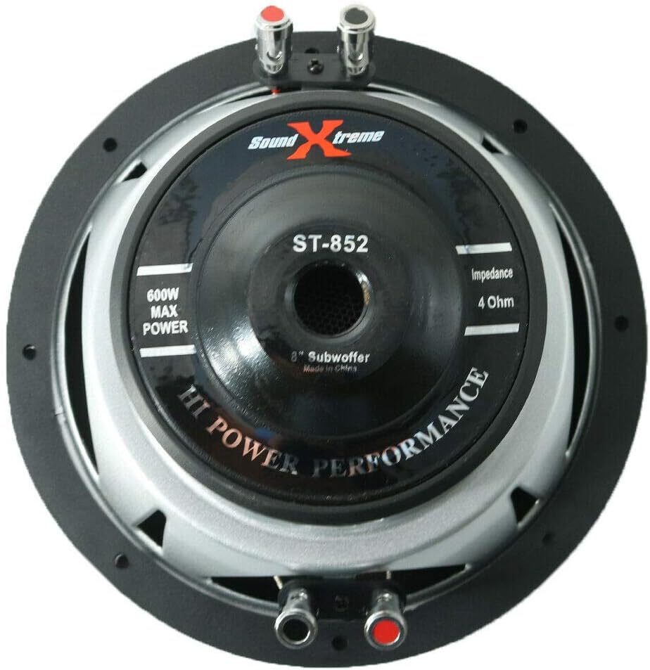 2X 8 Inch 1200 Watts Max Power Car Audio Subwoofer Dual 4 Ohm Voice Coil Pack of 2 T977