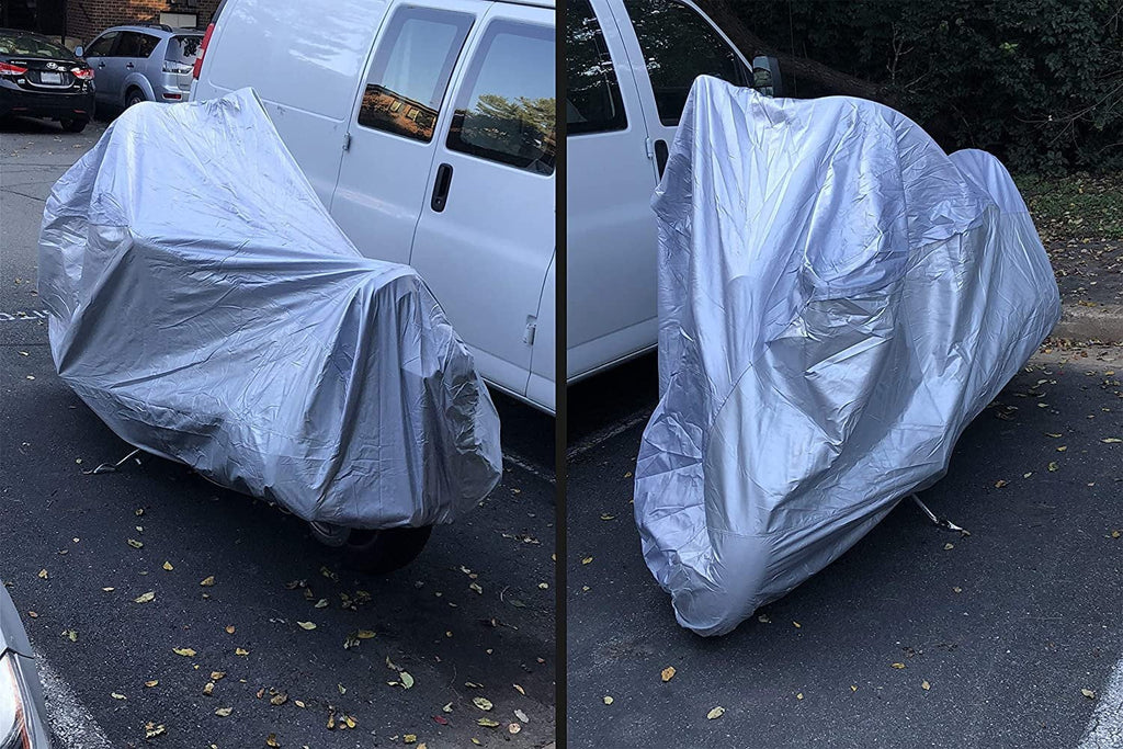 Motorcycle Cover with Reinforced Securing Straps and Storage Bag R627190