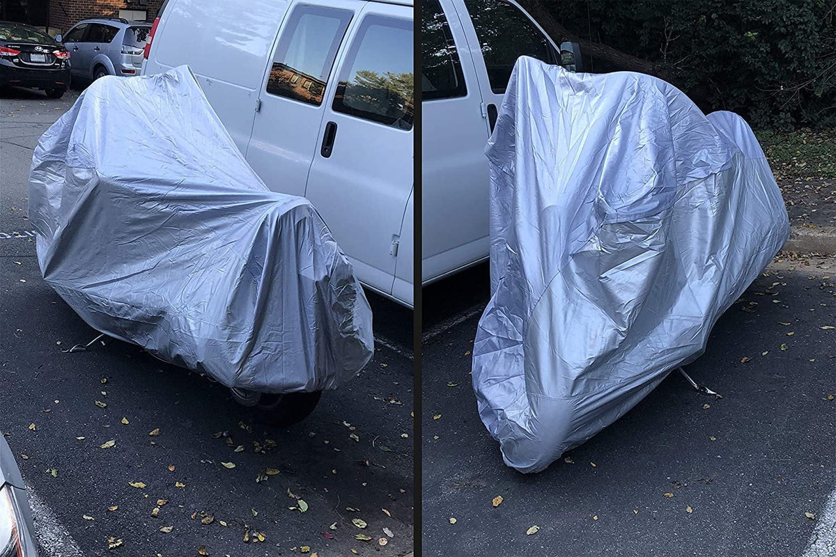 Motorcycle Cover with Reinforced Securing Straps and Storage Bag R627190
